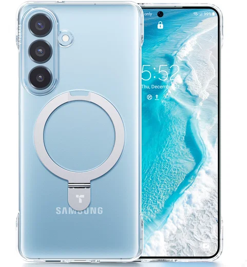 TORRAS Ostand Spin Samsung Galaxy S26 Hoesje MagSafe Stand Transparant afbeelding 1