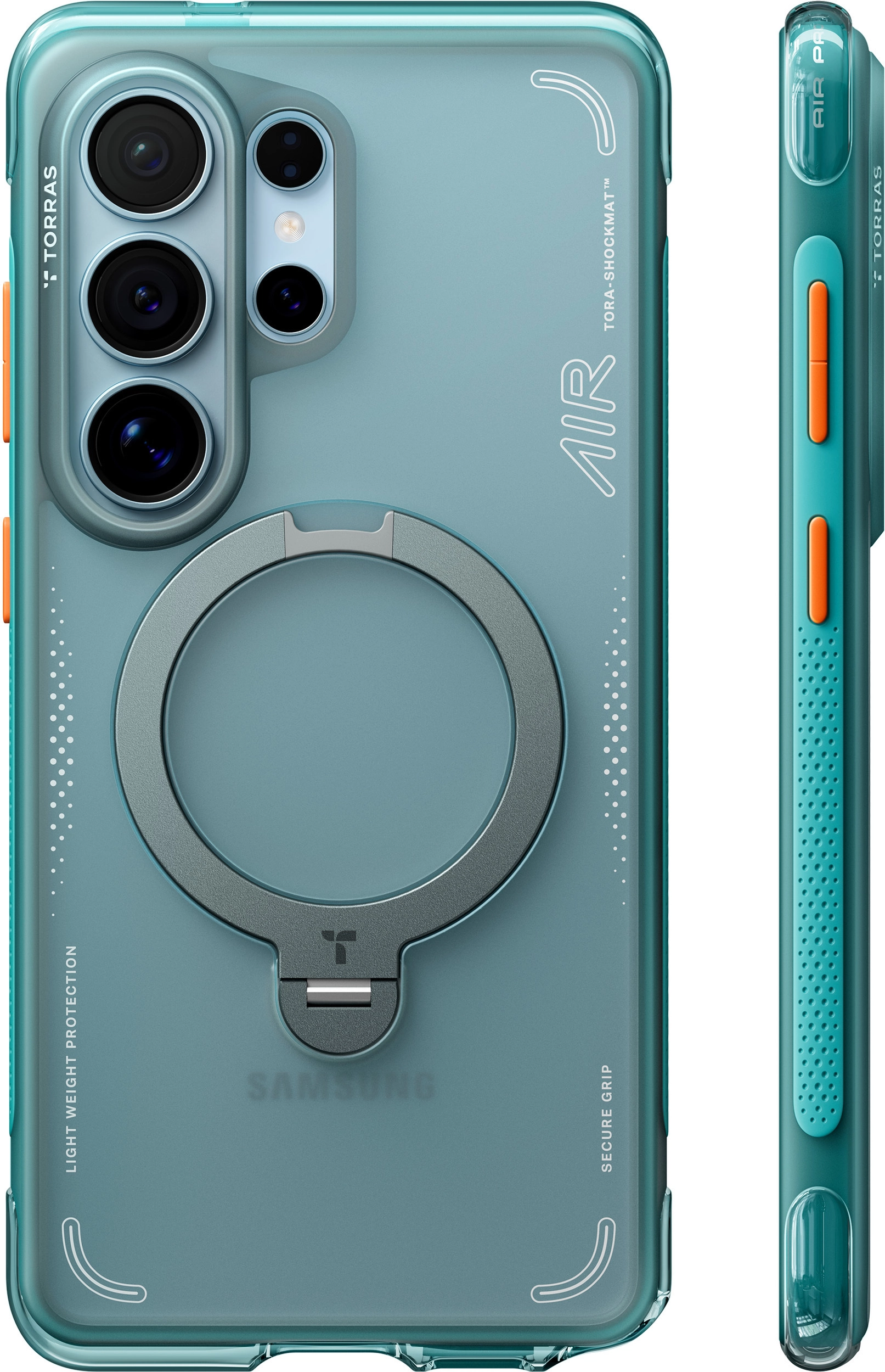 TORRAS Ostand Q3 Air Samsung Galaxy S26 Ultra Hoes MagSafe 360° Kickstand Groen afbeelding 2