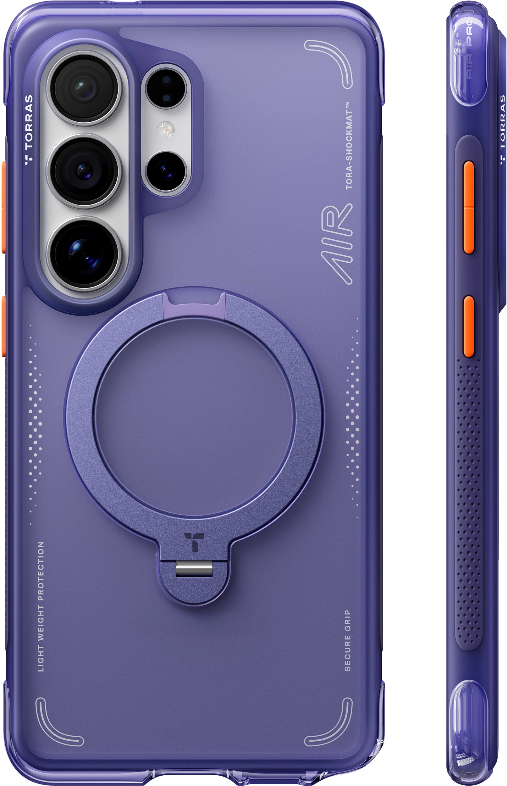 TORRAS Ostand Q3 Air Samsung Galaxy S26 Ultra Hoes MagSafe 360° Kickstand Paars afbeelding 9