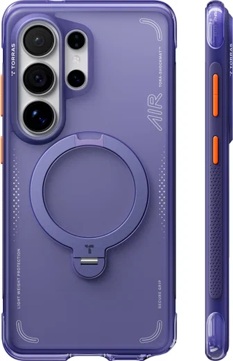TORRAS Ostand Q3 Air Samsung Galaxy S26 Ultra Hoes MagSafe 360° Kickstand Paars afbeelding 9