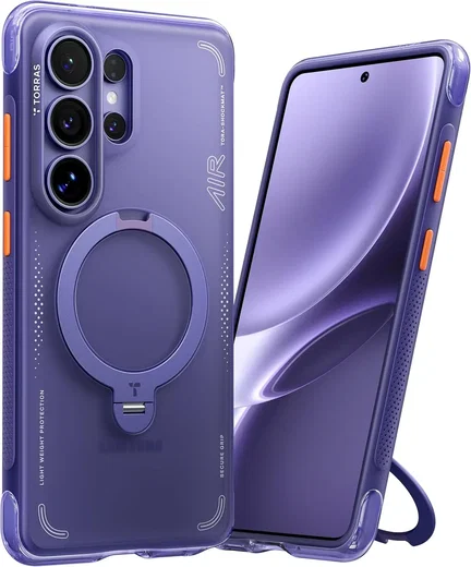 TORRAS Ostand Q3 Air Samsung Galaxy S26 Ultra Hoes MagSafe 360° Kickstand Paars afbeelding 1