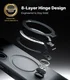TORRAS Ostand Spin Samsung Galaxy S26 Ultra Hoesje 360° MagSafe Stand Zwart afbeelding 3
