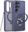 TORRAS Ostand Spin Samsung Galaxy S26 Ultra Hoesje 360° MagSafe Stand Paars