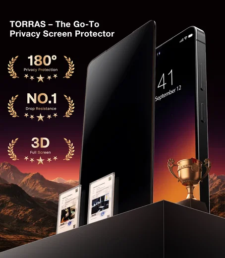 TORRAS Install Master Samsung Galaxy S26 Ultra Privacy Glass Screen Protector afbeelding 3