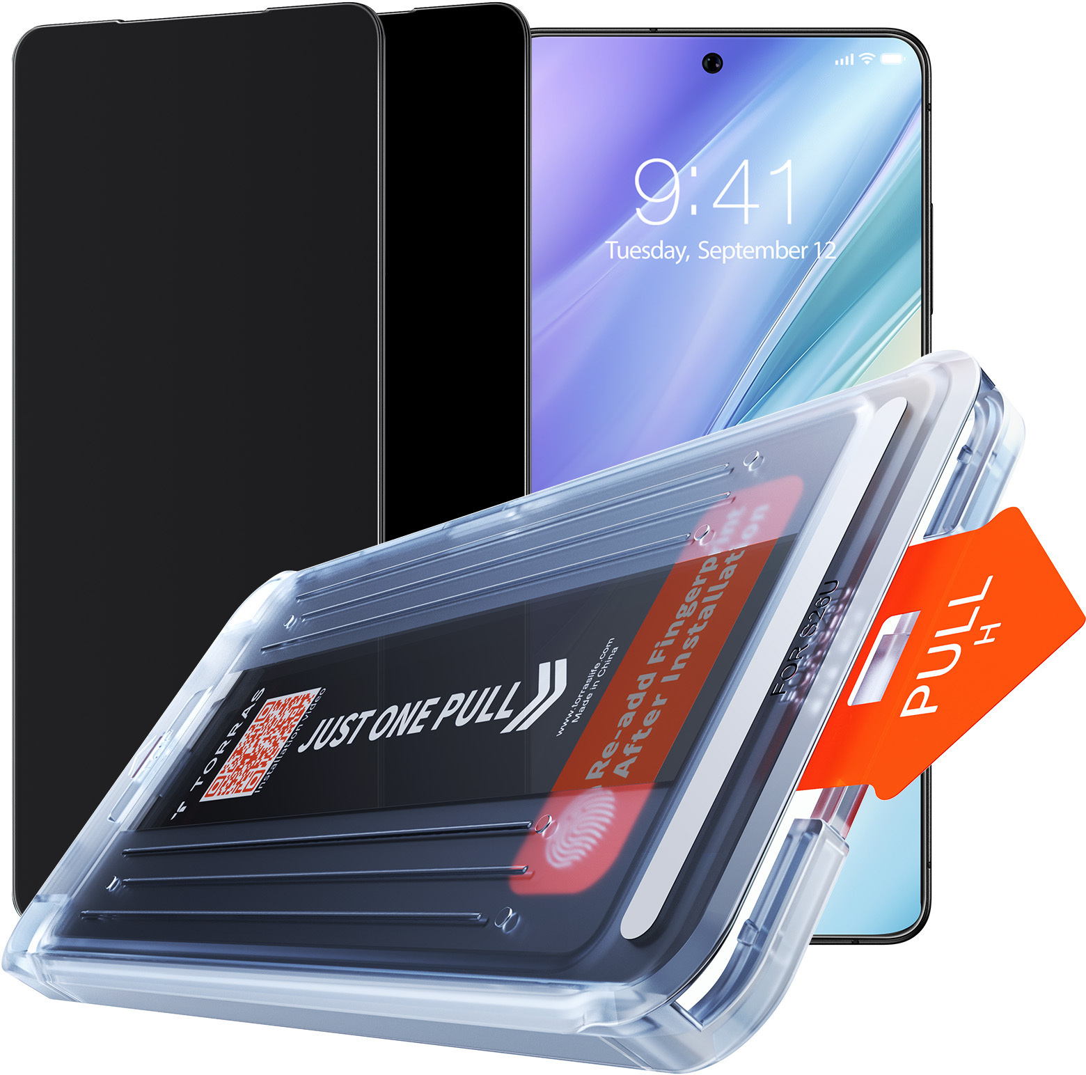 TORRAS Install Master Samsung Galaxy S26 Ultra Privacy Glass Screen Protector afbeelding 1