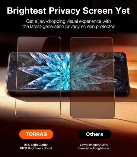 TORRAS Install Master Samsung Galaxy S26 Ultra Privacy Glass Screen Protector afbeelding 2