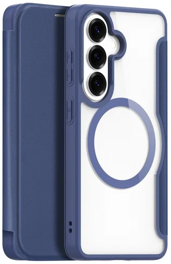 Dux Ducis Skin X Pro Samsung Galaxy S26 Hoesje MagSafe Book Case Blauw afbeelding 1