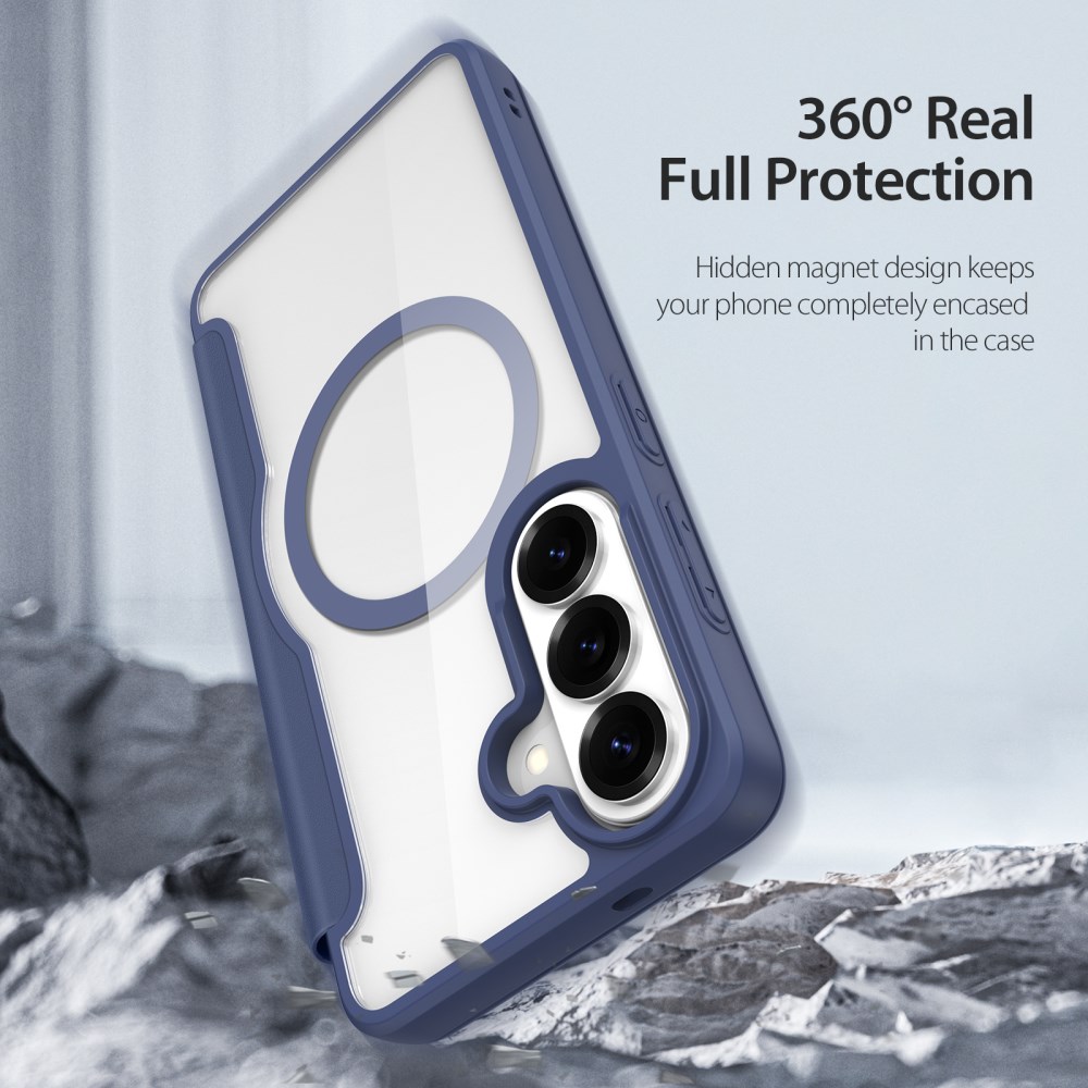 Dux Ducis Skin X Pro Samsung Galaxy S26 Hoesje MagSafe Book Case Blauw afbeelding 2