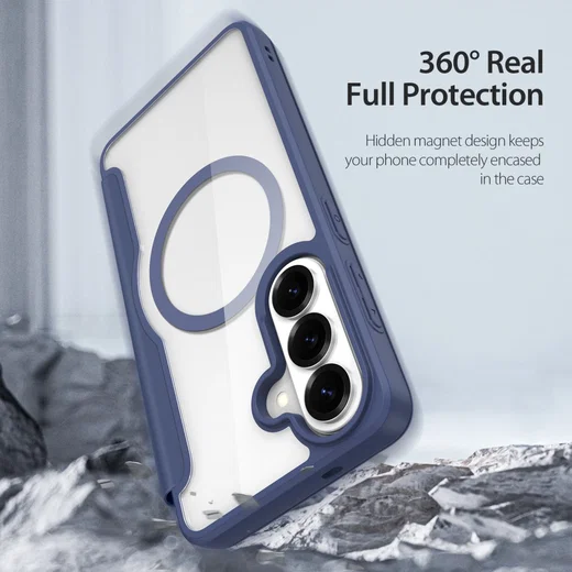 Dux Ducis Skin X Pro Samsung Galaxy S26 Hoesje MagSafe Book Case Blauw afbeelding 2