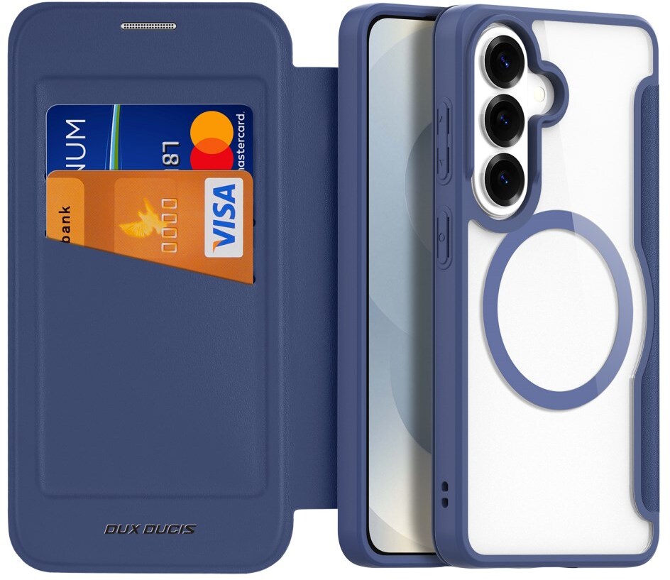 Dux Ducis Skin X Pro Samsung Galaxy S26 Hoesje MagSafe Book Case Blauw afbeelding 4