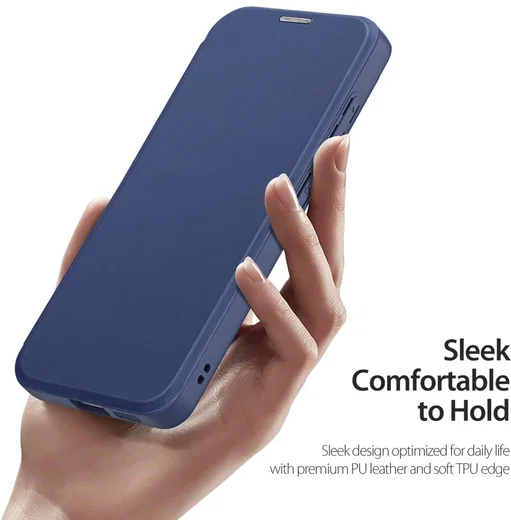 Dux Ducis Skin X Pro Samsung Galaxy S26 Hoesje MagSafe Book Case Blauw afbeelding 7