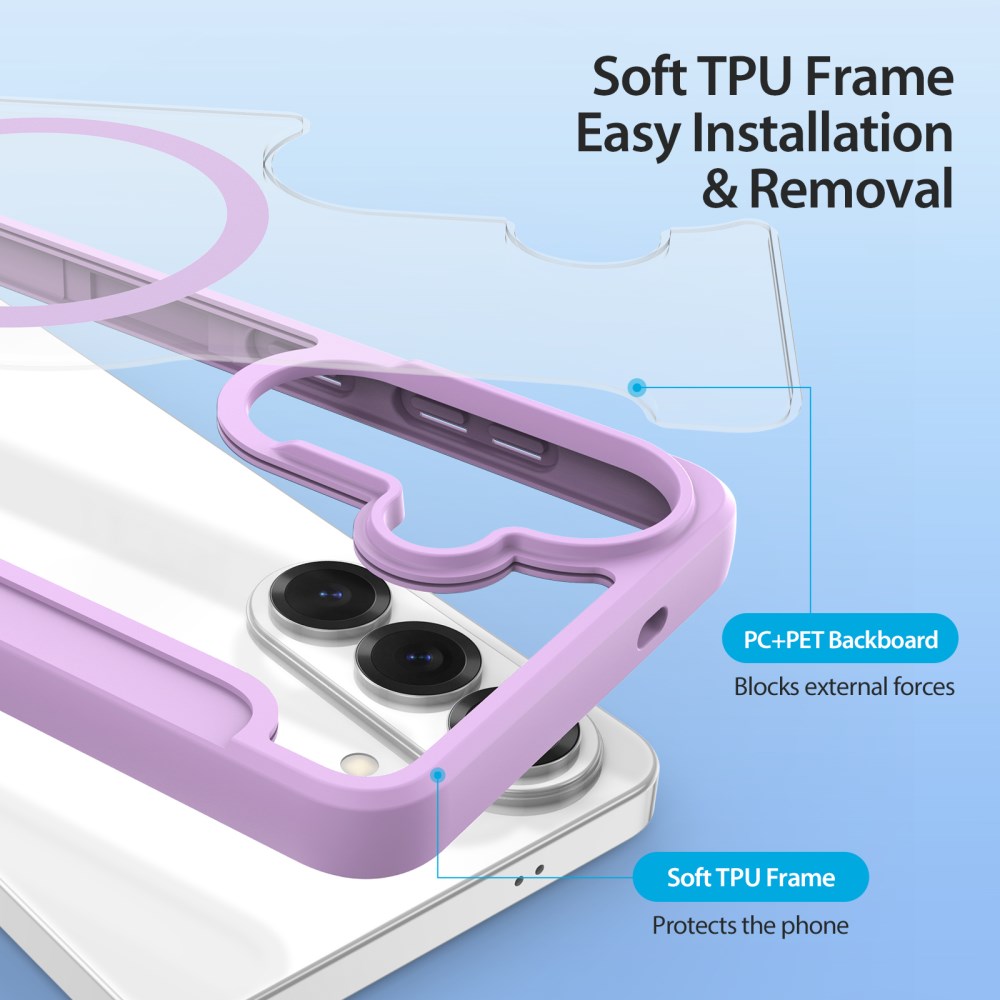 Dux Ducis Skin X Pro Samsung Galaxy S26 Hoesje MagSafe Book Case Paars Roze afbeelding 11