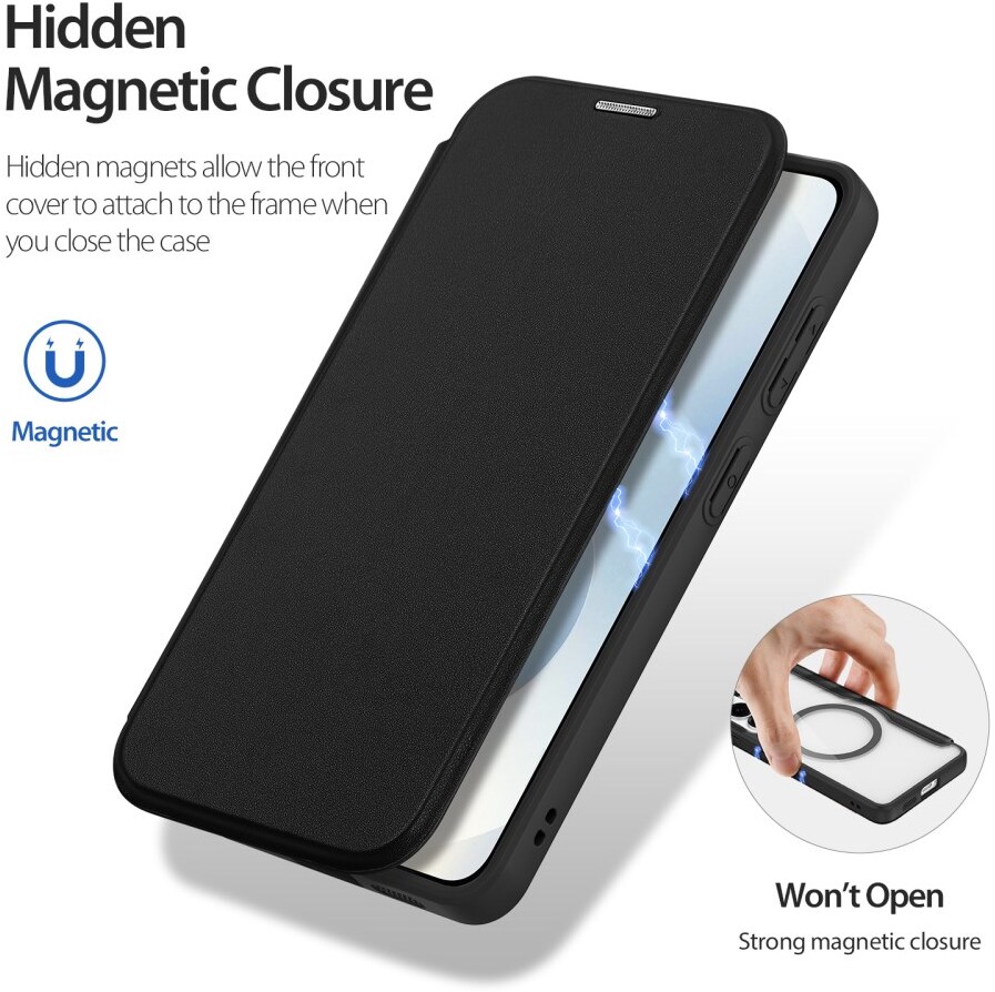 Dux Ducis Skin X Pro Samsung Galaxy S26 Plus Hoesje MagSafe Book Case Zwart afbeelding 8