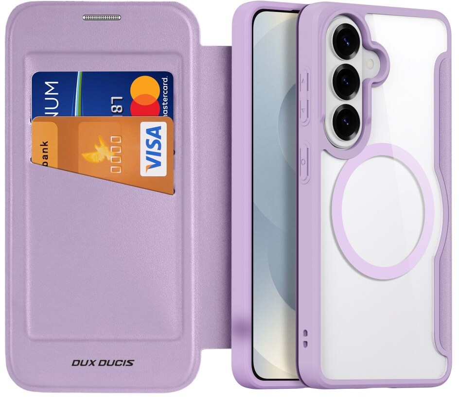 Dux Ducis Skin X Pro Samsung Galaxy S26 Plus Hoesje MagSafe Book Case Paars Roze afbeelding 4