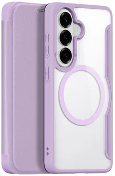 Dux Ducis Skin X Pro Samsung Galaxy S26 Plus Hoesje MagSafe Book Case Paars Roze