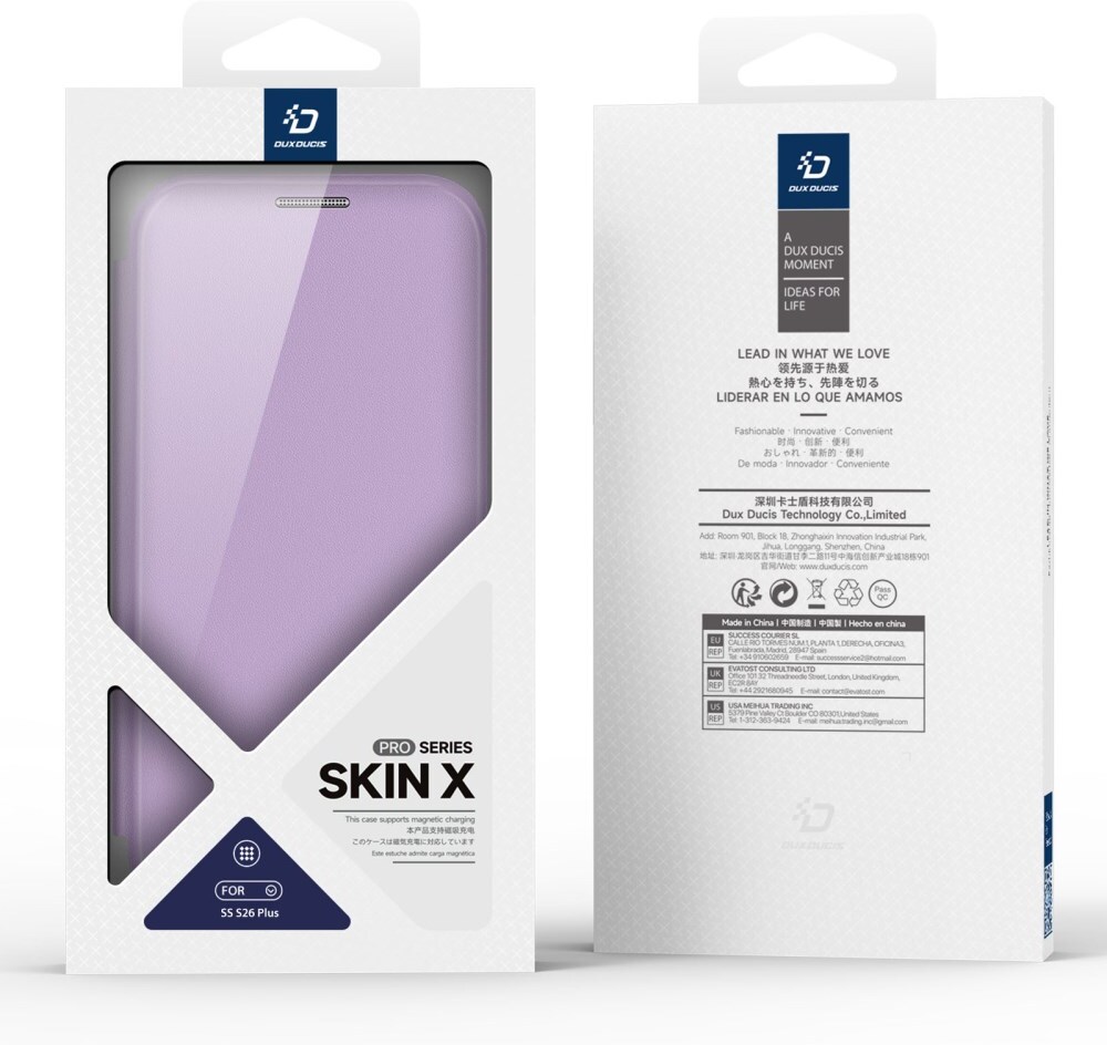Dux Ducis Skin X Pro Samsung Galaxy S26 Plus Hoesje MagSafe Book Case Paars Roze afbeelding 3