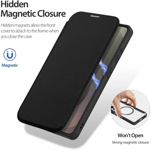 Dux Ducis Skin X Pro Samsung S26 Ultra Hoesje MagSafe Book Case Zwart afbeelding 8