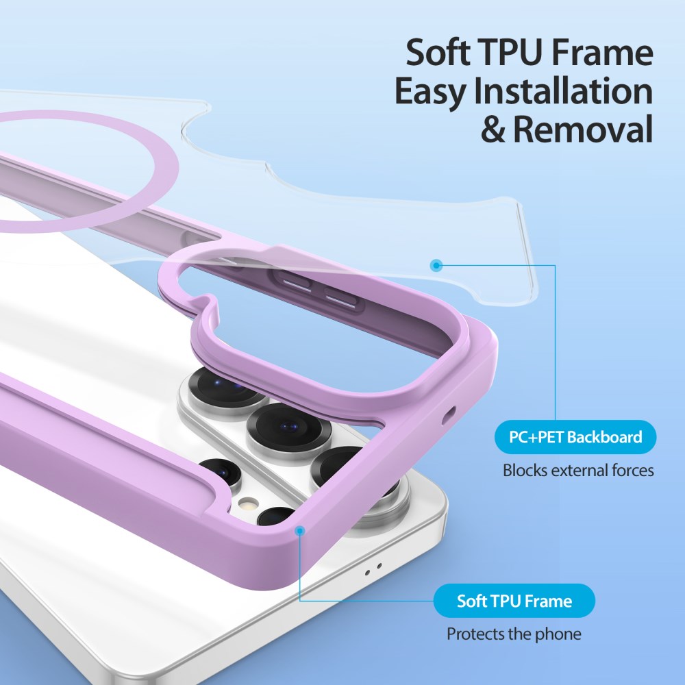 Dux Ducis Skin X Pro Samsung S26 Ultra Hoesje MagSafe Book Case Paars Roze afbeelding 11