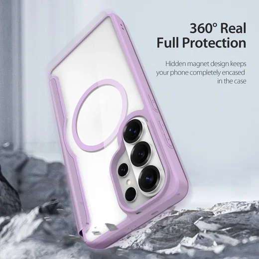 Dux Ducis Skin X Pro Samsung S26 Ultra Hoesje MagSafe Book Case Paars Roze afbeelding 2