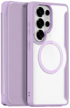 Dux Ducis Skin X Pro Samsung S26 Ultra Hoesje MagSafe Book Case Paars Roze
