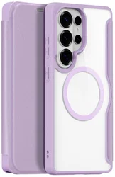 Dux Ducis Skin X Pro Samsung S26 Ultra Hoesje MagSafe Book Case Paars Roze afbeelding