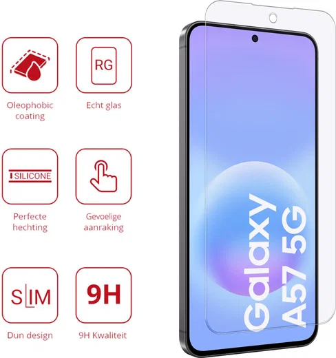 Rosso Samsung Galaxy A57 9H Tempered Glass Screen Protector afbeelding 2
