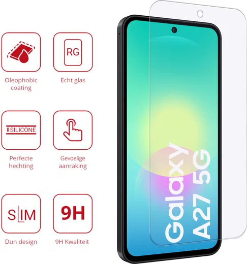 Rosso Samsung Galaxy A27 9H Tempered Glass Screen Protector afbeelding 2