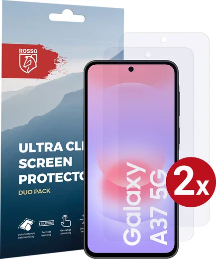 Rosso Samsung Galaxy A37 Screen Protector Case Friendly Folie Duo Pack afbeelding 1