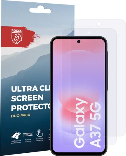 Rosso Samsung Galaxy A37 Screen Protector Case Friendly Folie Duo Pack afbeelding 8