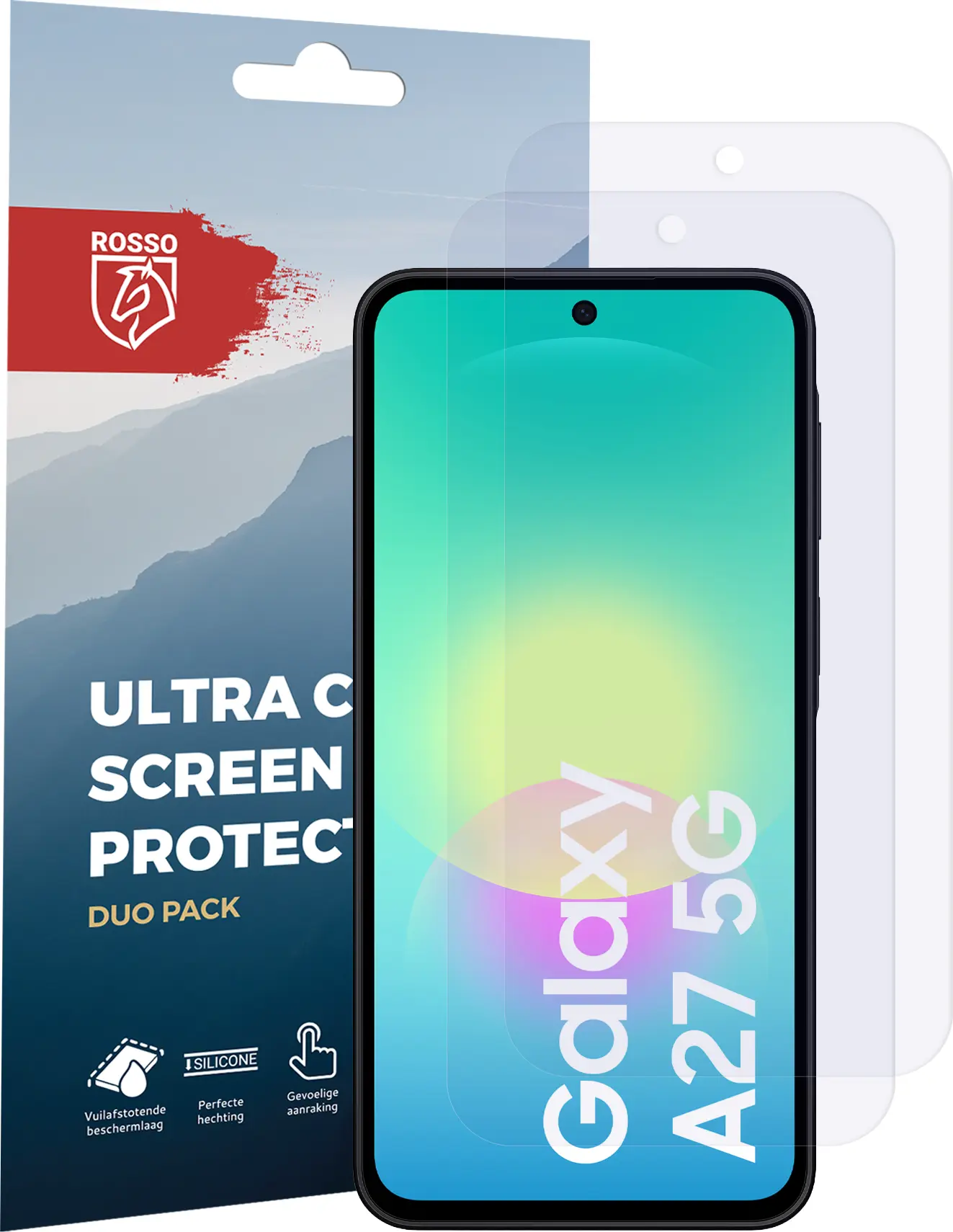 Rosso Samsung Galaxy A27 Screen Protector Case Friendly Folie Duo Pack afbeelding 7