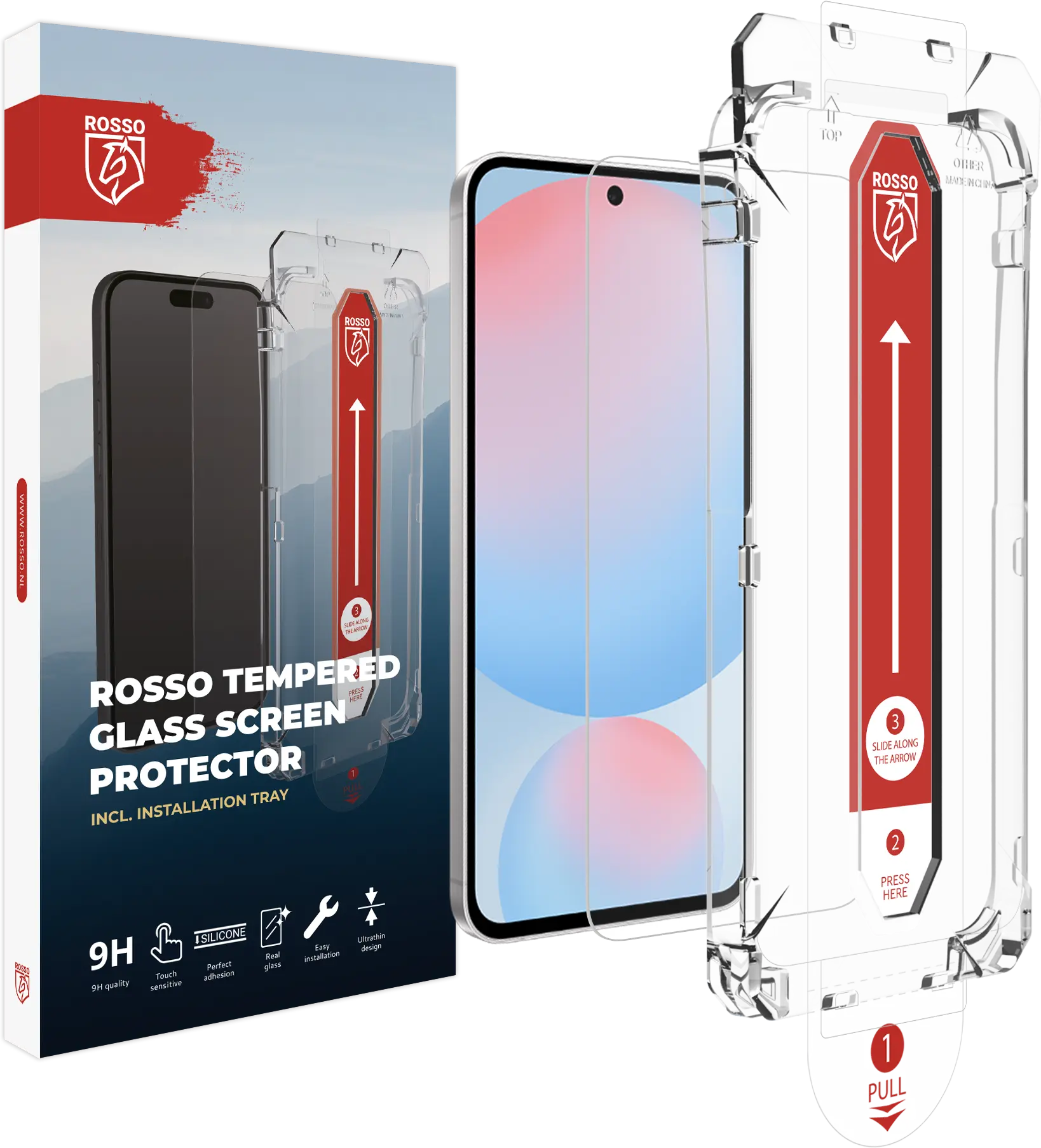 Rosso Samsung Galaxy A57 Tempered Glass met Installatietray Dust Removal afbeelding 2