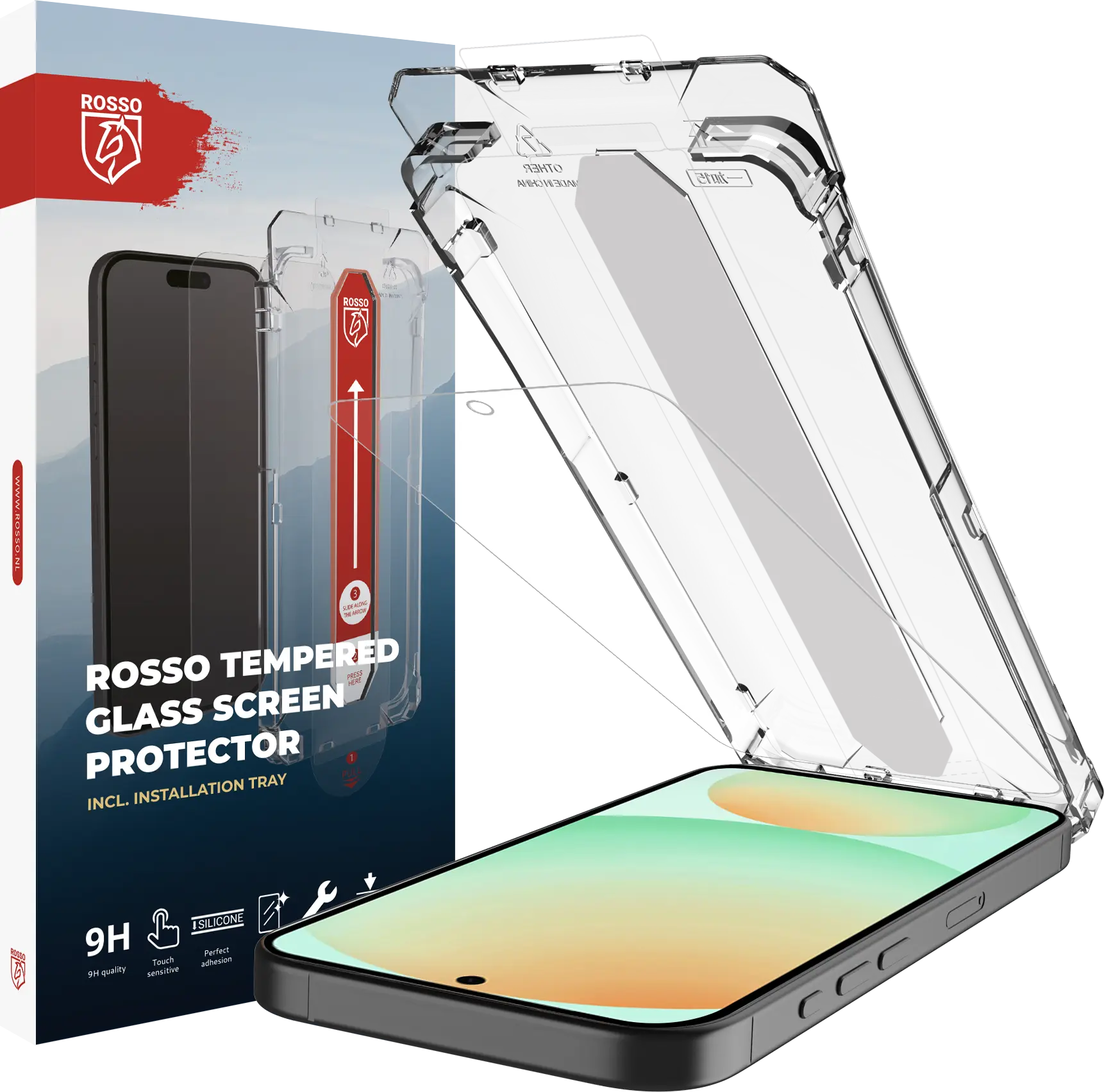 Rosso Samsung Galaxy A37 Tempered Glass met Installatietray Dust Removal afbeelding 1