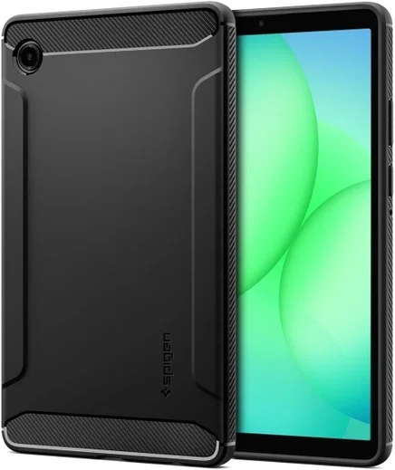 Spigen Rugged Armor Samsung Galaxy Tab A11 / A9 Hoes Zwart afbeelding 1