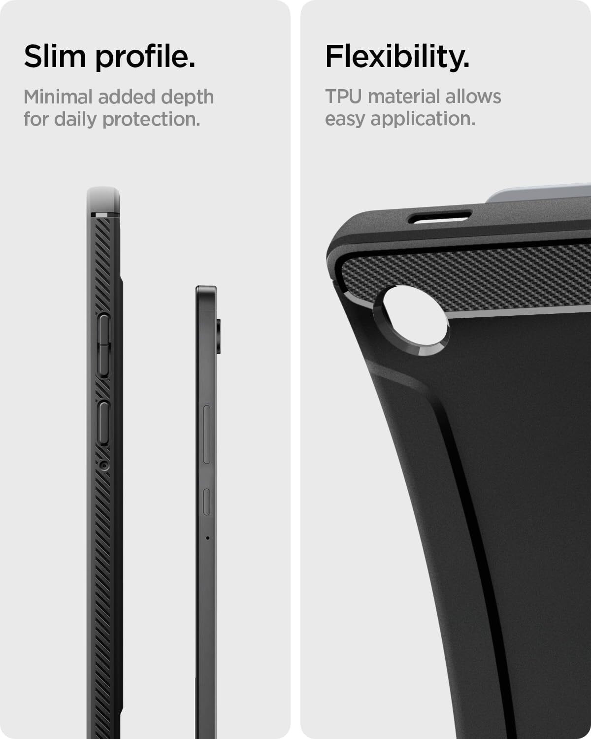 Spigen Rugged Armor Samsung Galaxy Tab A11 / A9 Hoes Zwart afbeelding 5