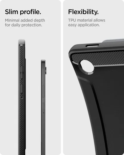 Spigen Rugged Armor Samsung Galaxy Tab A11 / A9 Hoes Zwart afbeelding 5