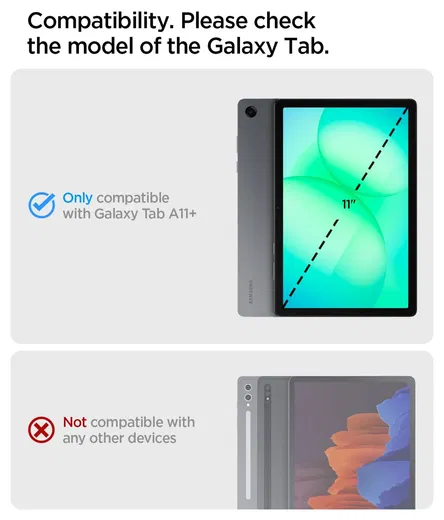 Spigen Rugged Armor Samsung Galaxy Tab A11 Plus Hoesje Back Cover Matte Zwart afbeelding 5