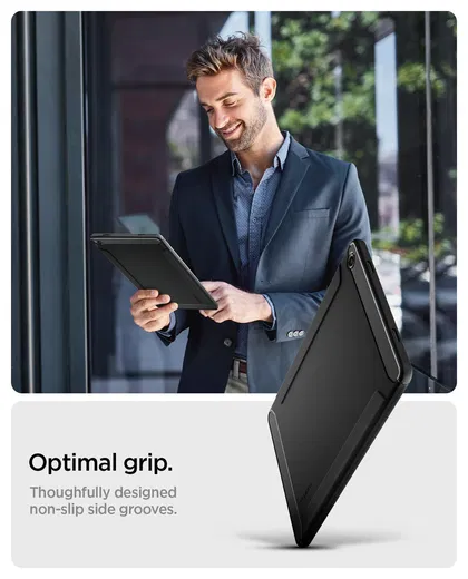 Spigen Rugged Armor Samsung Galaxy Tab A11 Plus Hoesje Back Cover Matte Zwart afbeelding 7