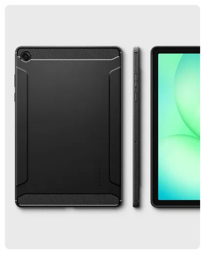 Spigen Rugged Armor Samsung Galaxy Tab A11 Plus Hoesje Back Cover Matte Zwart afbeelding 9
