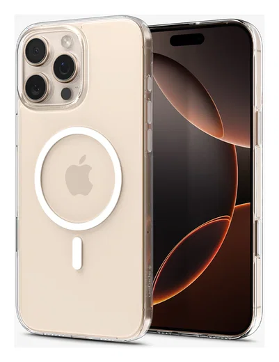 Spigen Thin Fit MagFit Apple iPhone 16 Pro Max Hoesje MagSafe Transparant Wit afbeelding 2