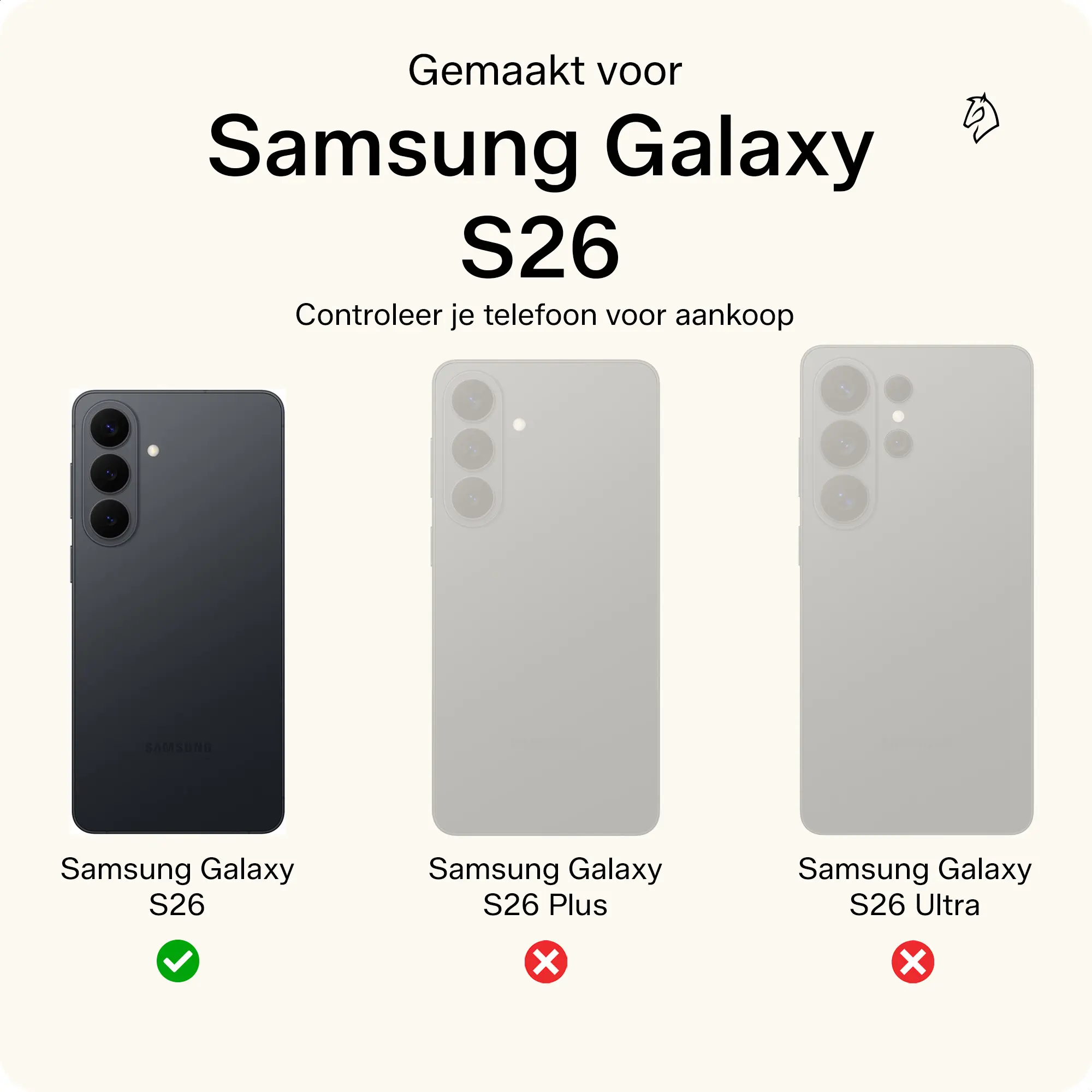 Rosso Element Uitneembaar 2-in-1 Samsung Galaxy S26 Hoesje Zwart afbeelding 2