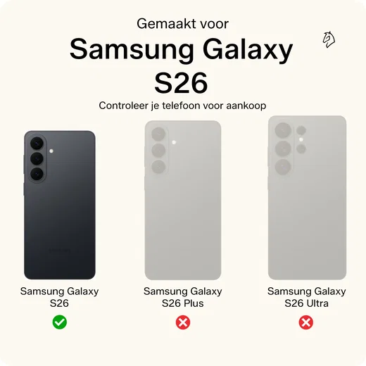 Rosso Element Uitneembaar 2-in-1 Samsung Galaxy S26 Hoesje Zwart afbeelding 2