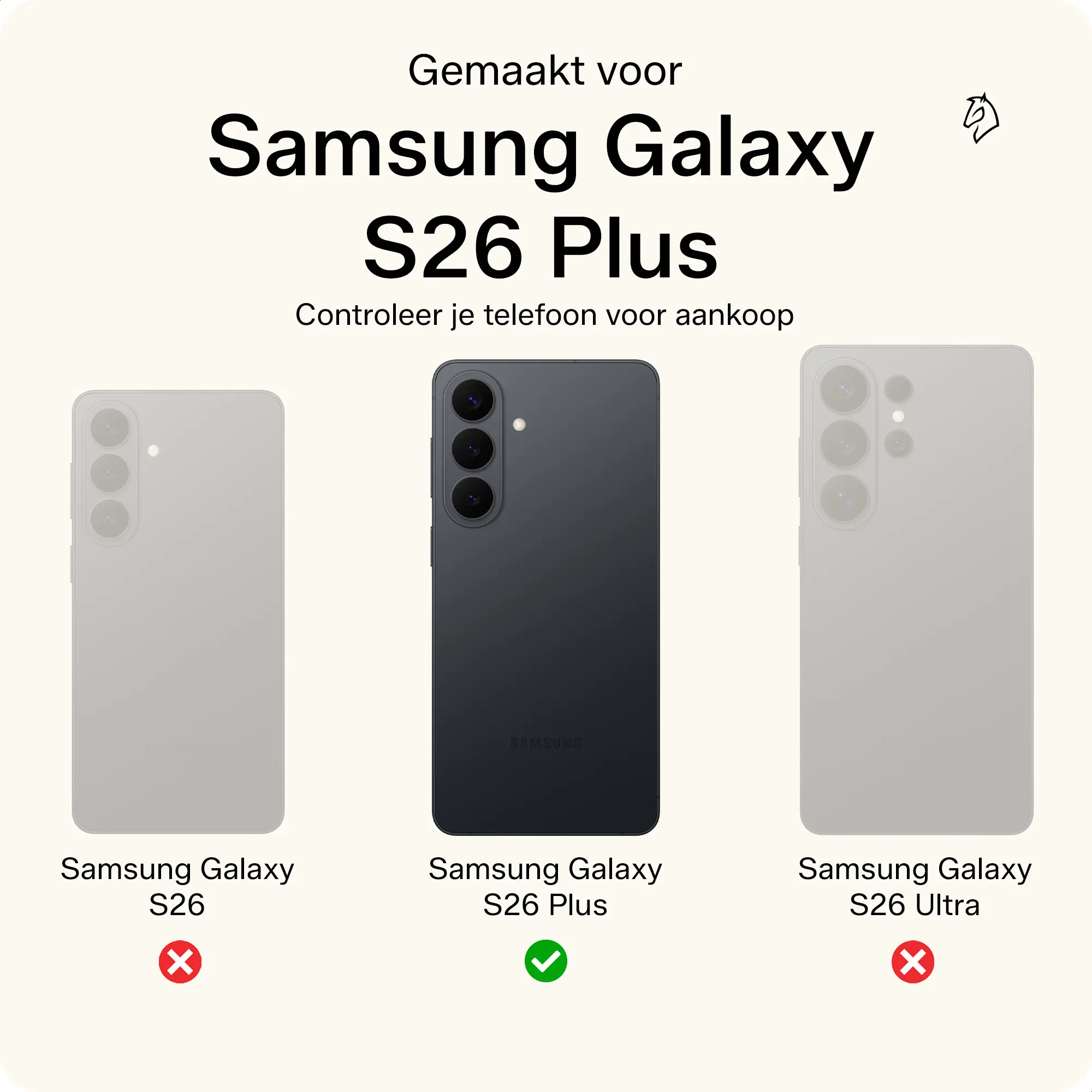 Rosso Element Uitneembaar 2-in-1 Samsung Galaxy S26 Plus Hoesje Zwart afbeelding 2