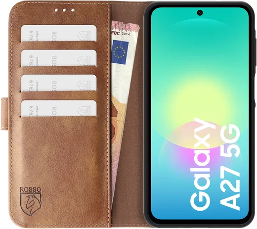 Rosso Element Samsung Galaxy A27 Hoesje Book Case Wallet Bruin afbeelding 14
