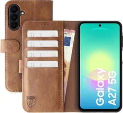 Rosso Element Samsung Galaxy A27 Hoesje Book Case Wallet Bruin afbeelding