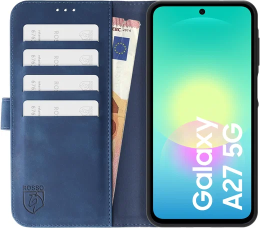 Rosso Element Samsung Galaxy A27 Hoesje Book Case Wallet Blauw afbeelding 14