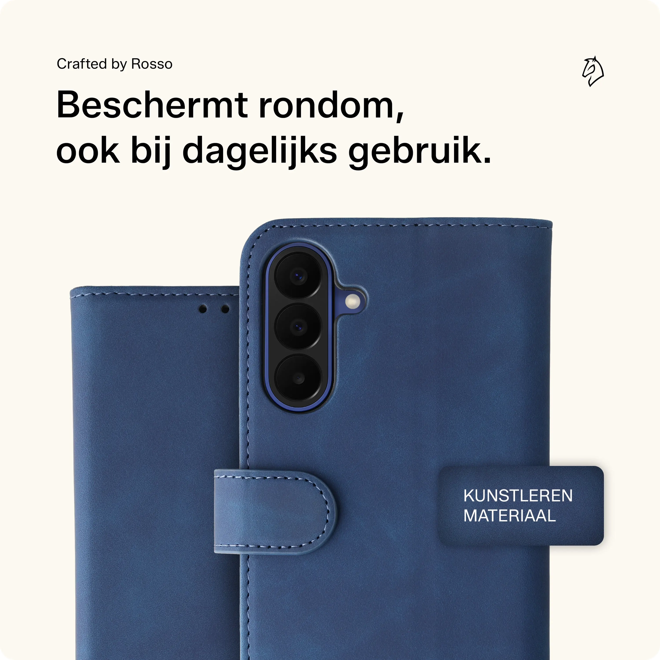 Rosso Element Samsung Galaxy A27 Hoesje Book Case Wallet Blauw afbeelding 10