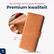 Rosso Deluxe Samsung Galaxy A57 Hoesje Echt Leer Book Case Bruin afbeelding 6