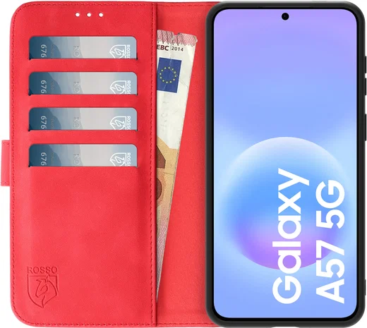 Rosso Element Samsung Galaxy A57 Hoesje Book Case Wallet Rood afbeelding 2