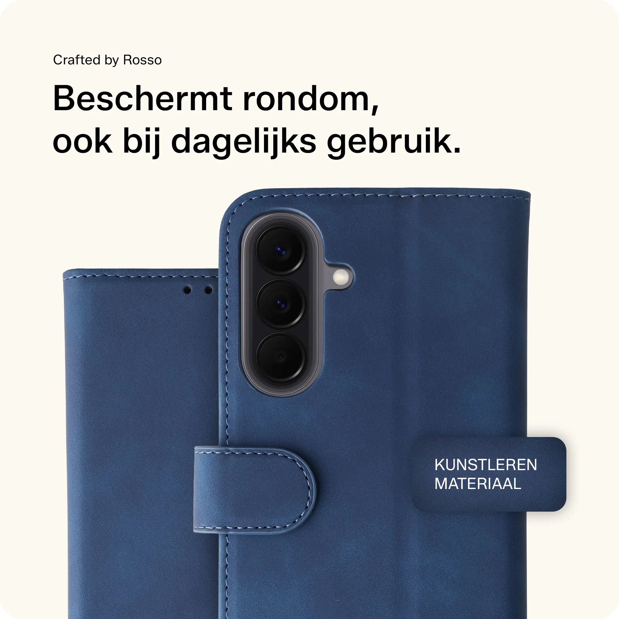 Rosso Element Samsung Galaxy A57 Hoesje Book Case Wallet Blauw afbeelding 3
