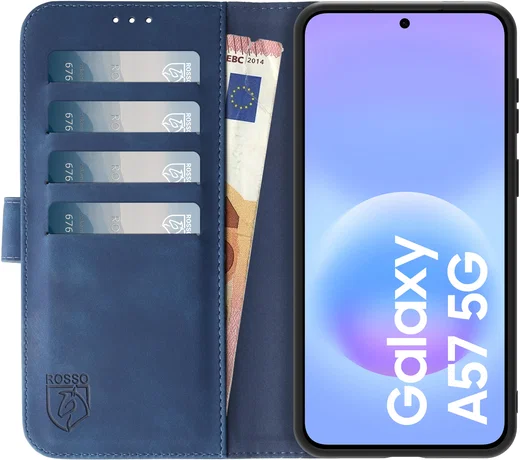 Rosso Element Samsung Galaxy A57 Hoesje Book Case Wallet Blauw afbeelding 2